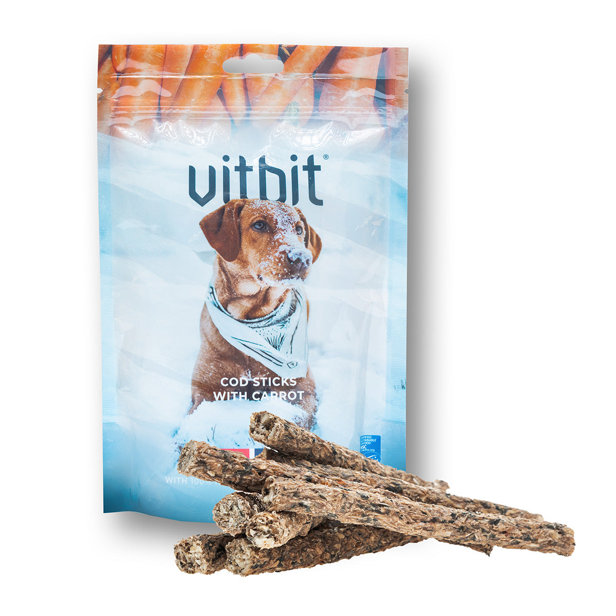 Vitbit Cod Sticks with carrot 100g dv 7527