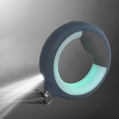 حبل قوي 3 في 1 مع مصباح يدوي LED وإضاءة ملونة للمقبض وموزع للحقائب - مقود مضيء